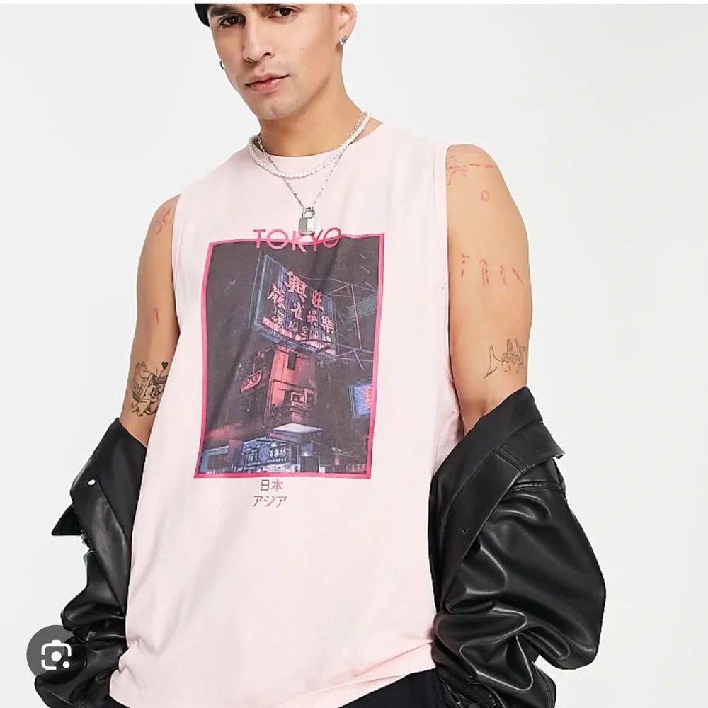 Urban Threads Pink Tokyo Graphic Tank Top - Picture 8 of 8